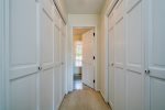 A large walk in closet is available for luggage storage and clothes.